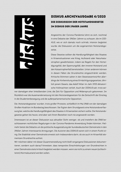 Cover Notstandsgesetze Archiv