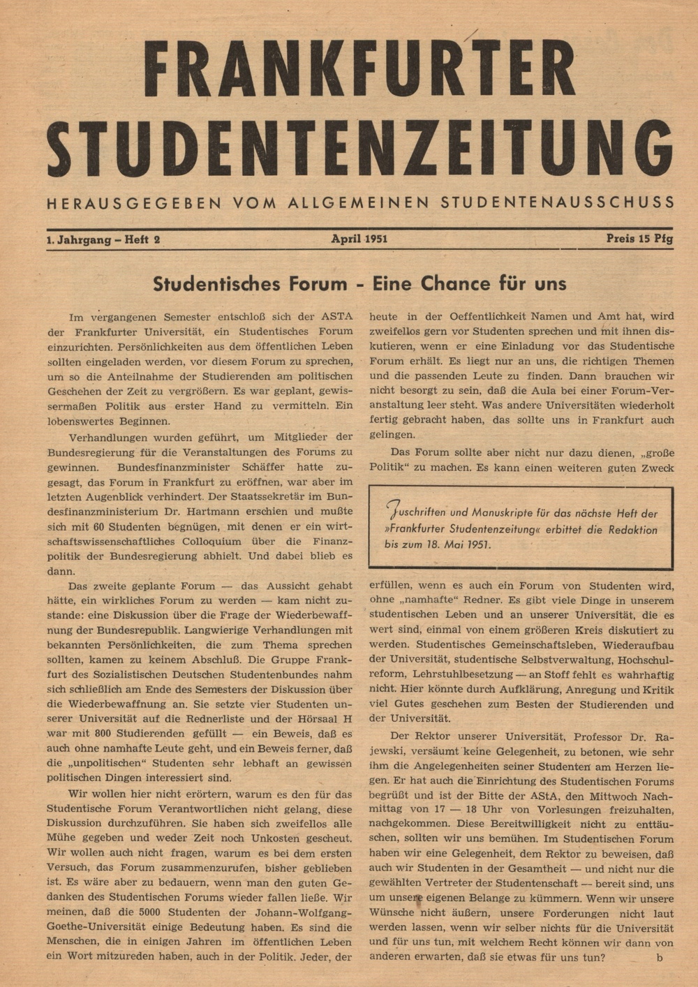 Titelbild der Ausgabe 19512